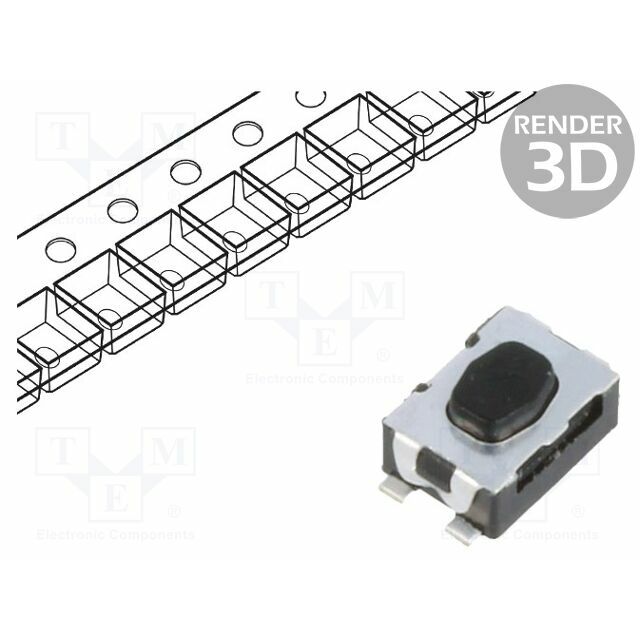 C&K Microswitch TACT; SPST-NO; Pos: 2