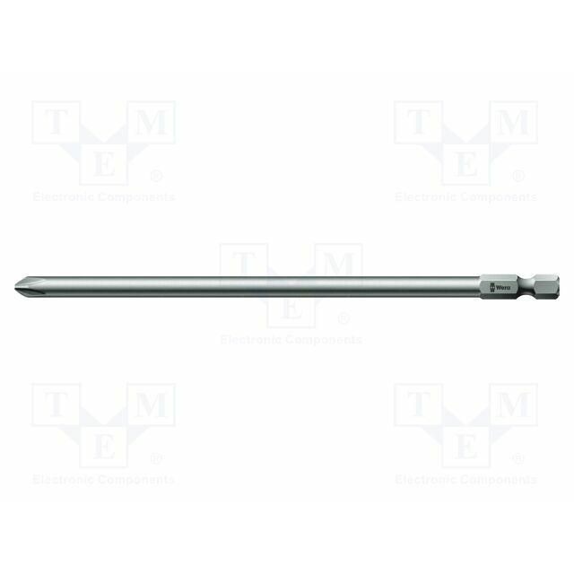 Screwdriver bit; Phillips; PH3; 1/4"; Overall