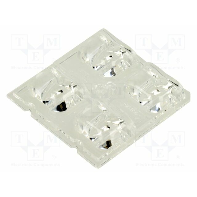 LEDIL LED lens; square; transparent; H: