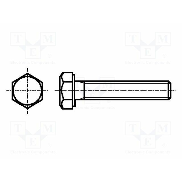 BOSSARD Screw; M5; M5x18; 0.8