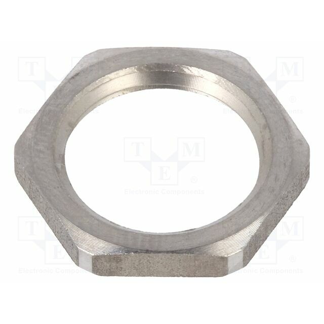 Nut; PG9; stainless steel; 22mm; Thread: