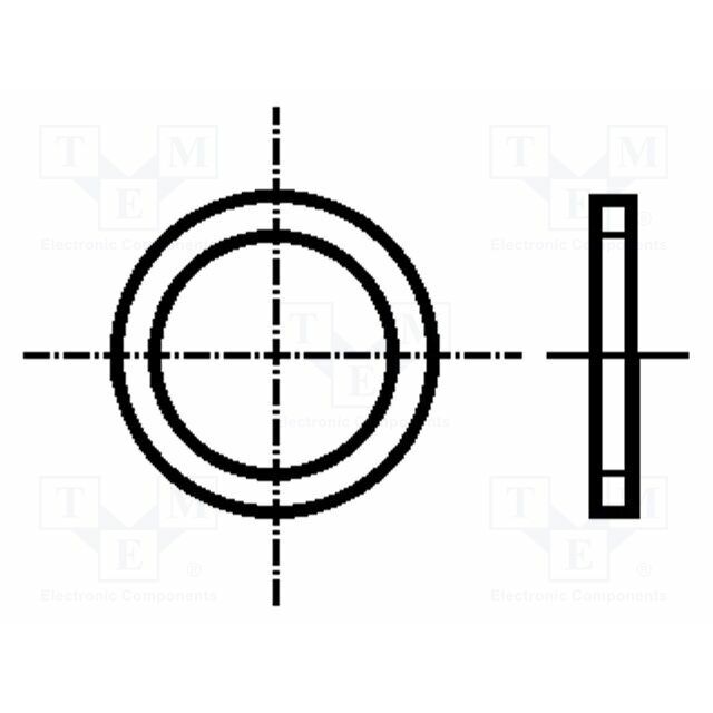 BOSSARD Washer; round; h=2mm; M13; D=17mm