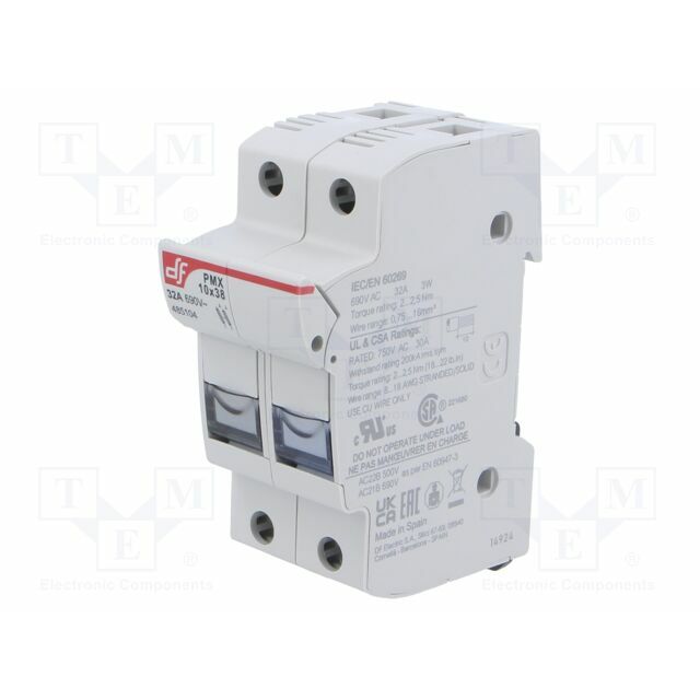 DF ELECTRIC Fuse holder; 10x38mm; for