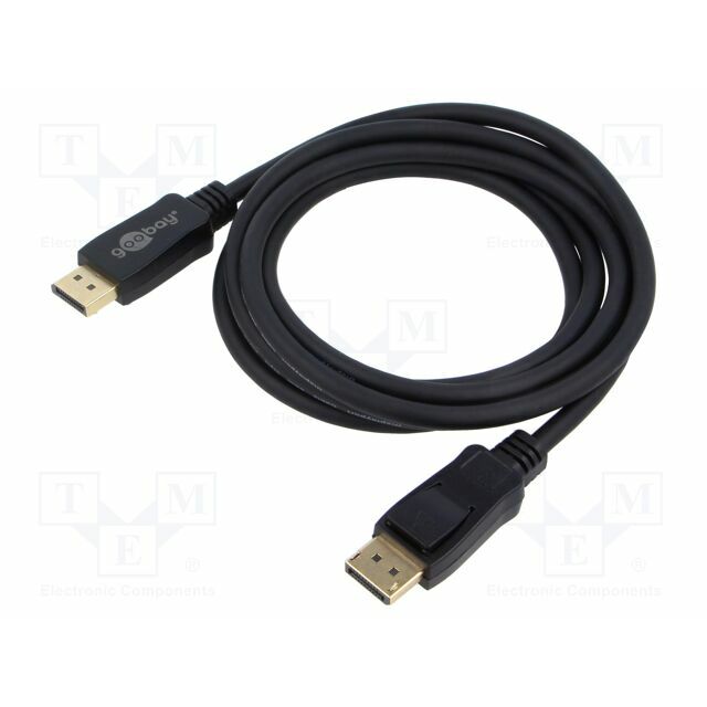 Cable; DisplayPort plug,both sides; PVC