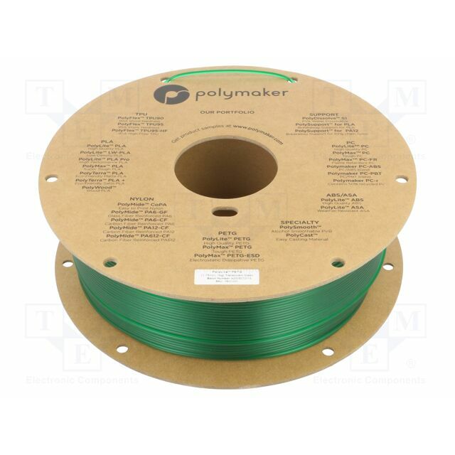 POLYMAKER Filament: PET-G; 1.75mm; translucent