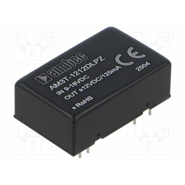 AIMTEC Converter: DC/DC; 3W; Uin: 9÷18VDC