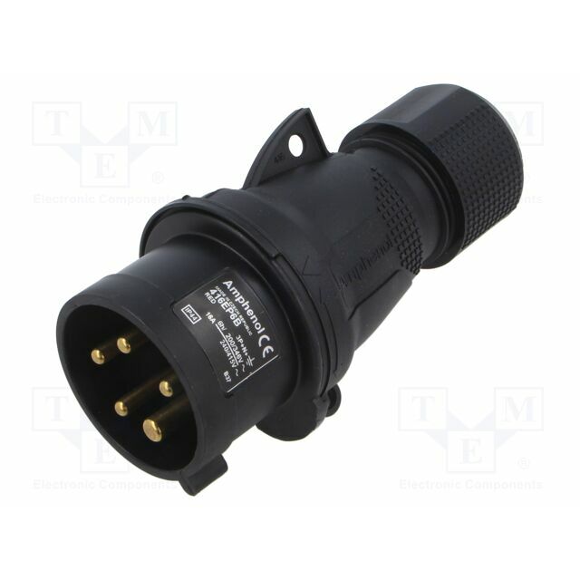 AMPHENOL Connector: AC supply 3-phase; plug