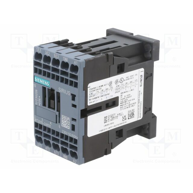 SIEMENS Contactor: 3-pole; NO x3; Auxiliary