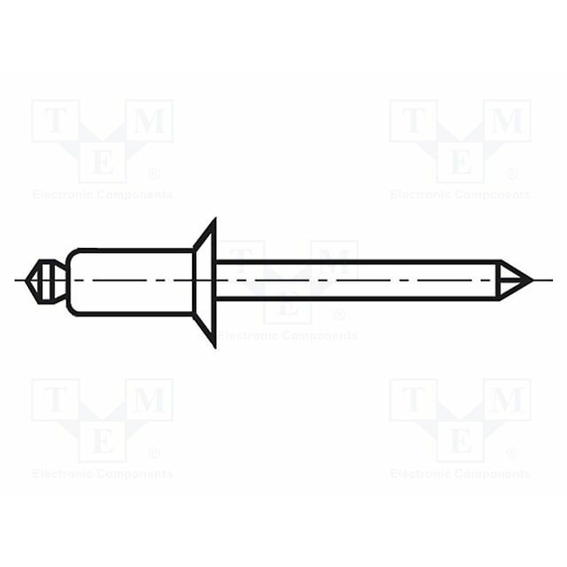 BOSSARD Rivet; aluminium; Rivet diam: 3