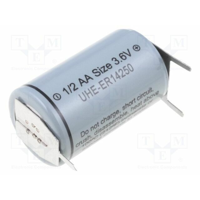 ULTRALIFE Battery: lithium; 1/2AA; 3.6V