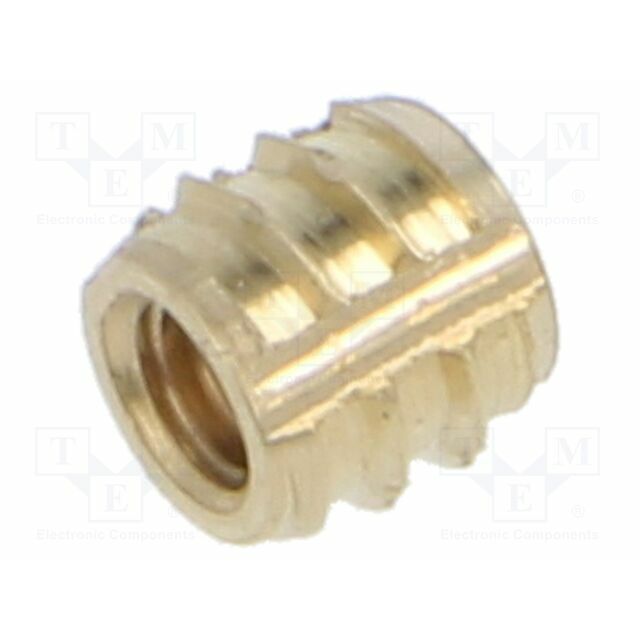 TAPPEX Threaded insert; brass; M2,5