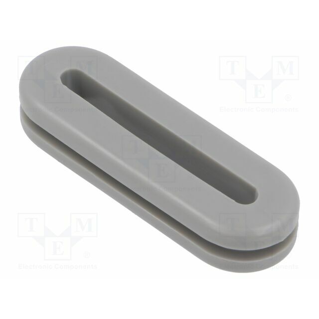 HELLERMANNTYTON Grommet; PVC; grey; Panel thick: