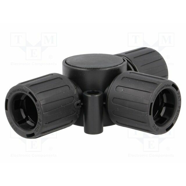 HELLERMANNTYTON T-connector; polyamide; HelaGuard; IP66; socket