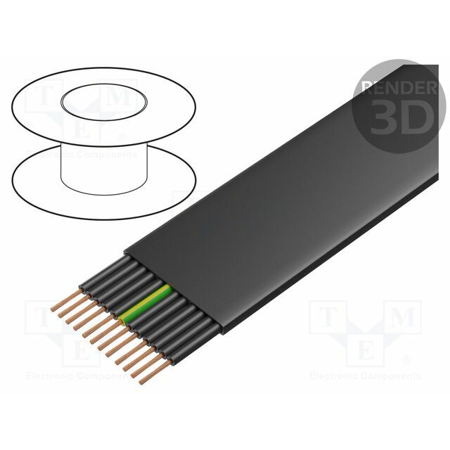 HELU Wire; PVC-Flach; H07VVH6-F; 12G2.5mm2