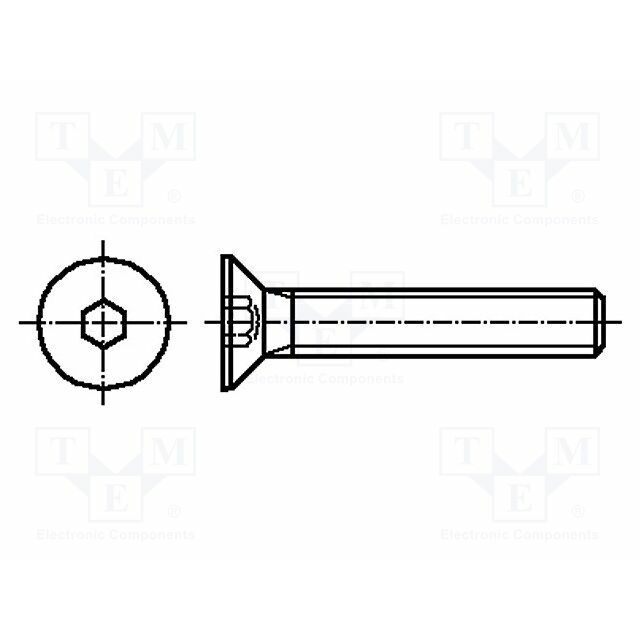 BOSSARD Screw; M2; M2x8; 0.4