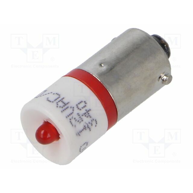 EAO LED lamp; BA9S; red; 12VDC