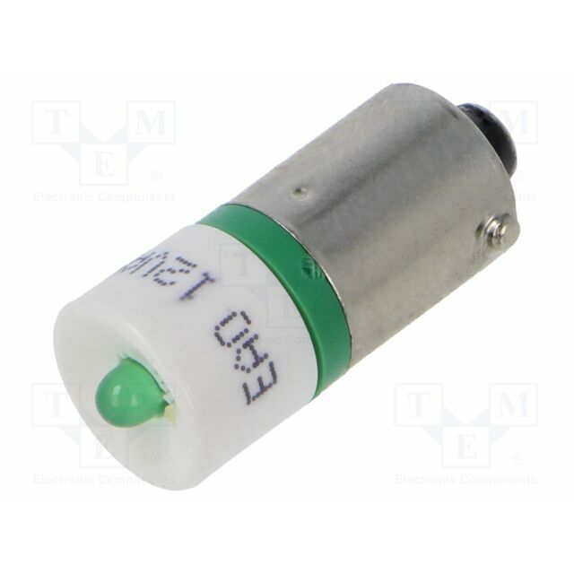 EAO LED lamp; BA9S; green; 12VDC