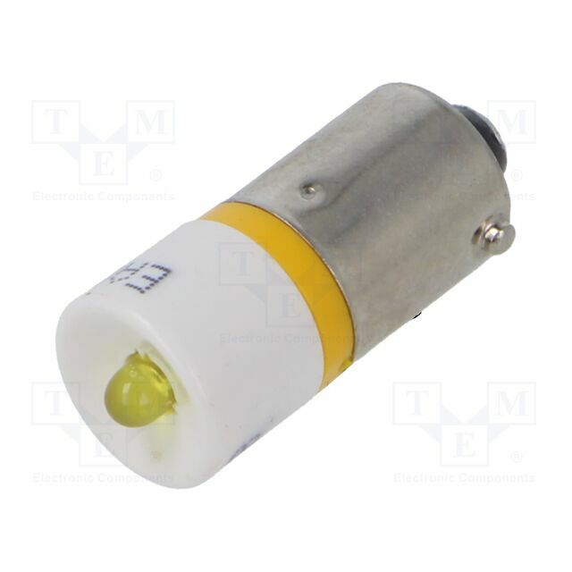 EAO LED lamp; BA9S; yellow; 24VDC