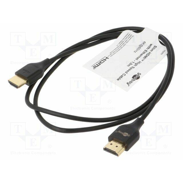 Cable; HDMI plug,both sides; 1m