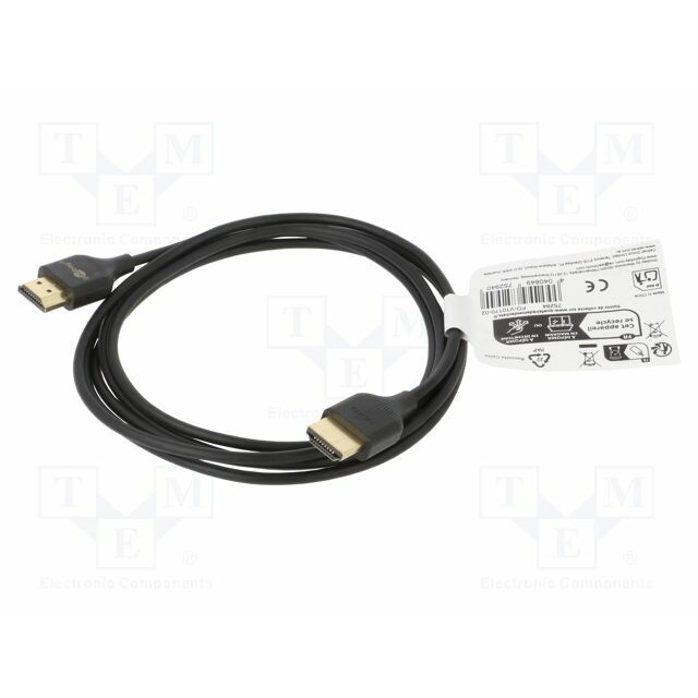 Cable; HDMI plug,both sides; 2m
