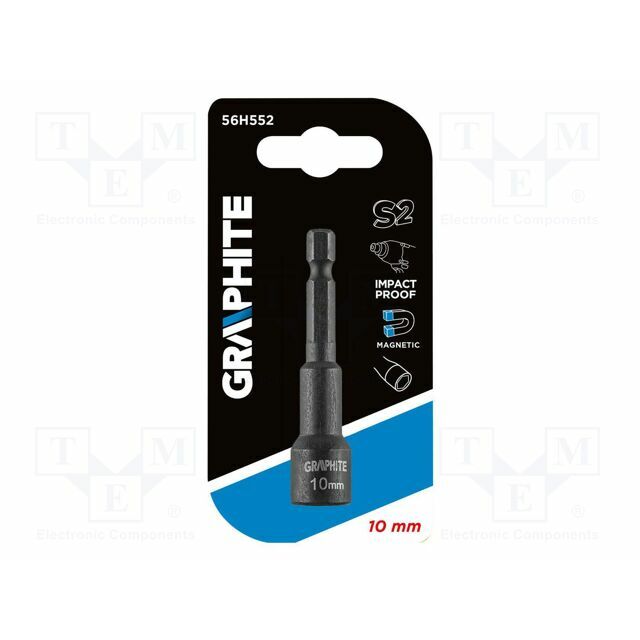GRAPHITE Screwdriver bit; 6-angles socket; 1/4&quot