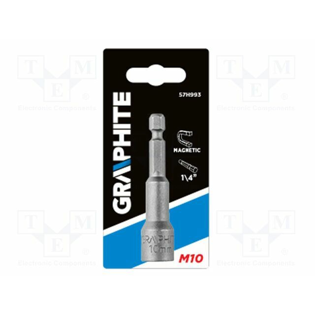 GRAPHITE Screwdriver bit; 6-angles socket; 1/4&quot