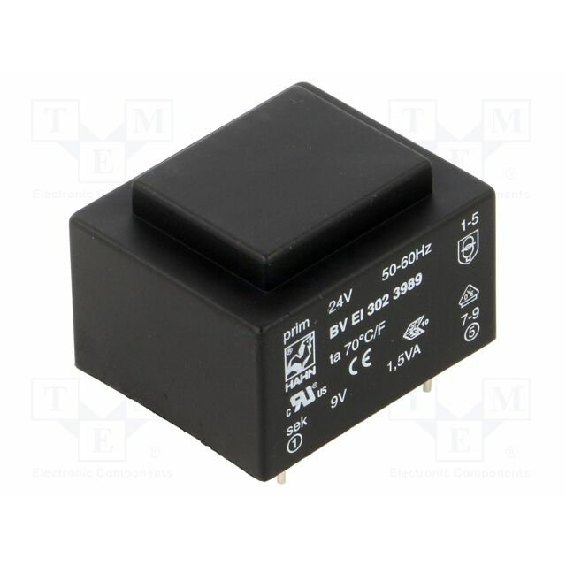 HAHN Transformer: encapsulated; 1.5VA; 24VAC