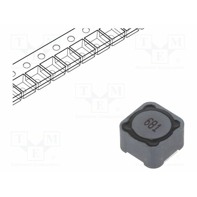 VIKING Inductor: wire; SMD; 680uH; 670mA