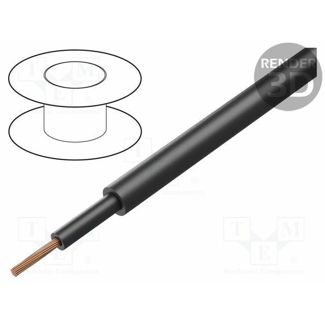 LAPP Wire: mains; 1x50mm2; PVC; black