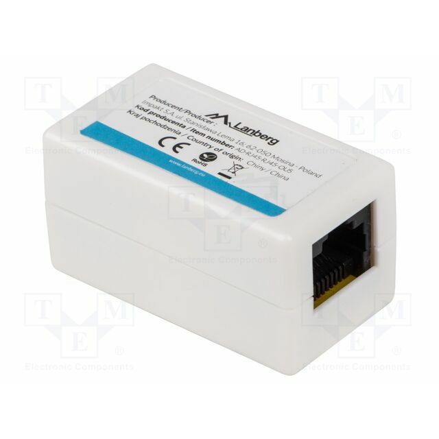 LANBERG RJ 45 coupler; RJ45 socket