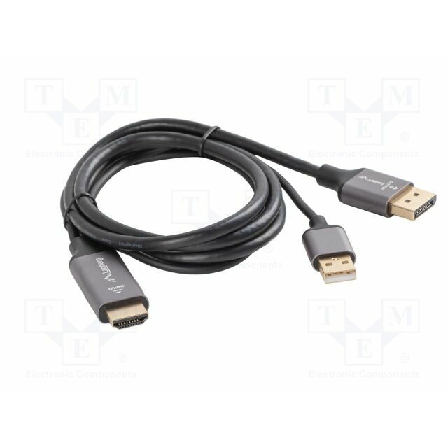 LANBERG Cable; DisplayPort plug,HDMI plug