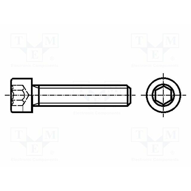 BOSSARD Screw; M6; M6x40; 1; Head:
