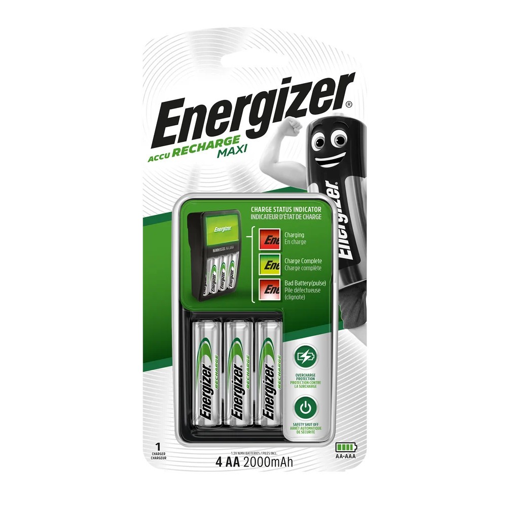 Energizer Maxi lādētājs + 4 x