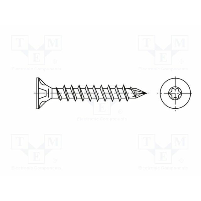 BOSSARD Screw; for wood; 8x120; Head: