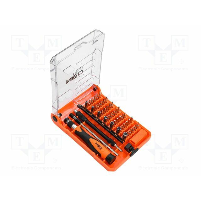 NEO TOOLS Screwdriver: precision-set; steel; plastic