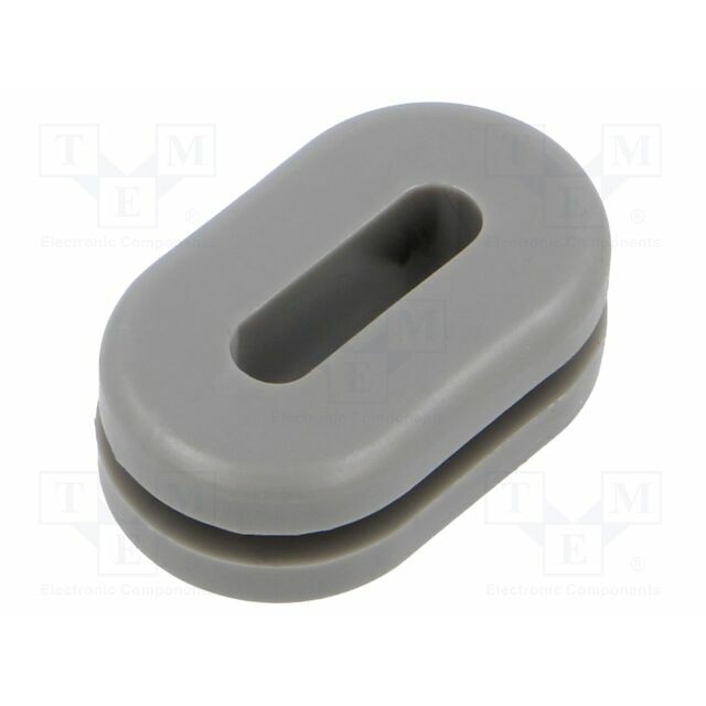 HELLERMANNTYTON Grommet; PVC; grey; Panel thick: