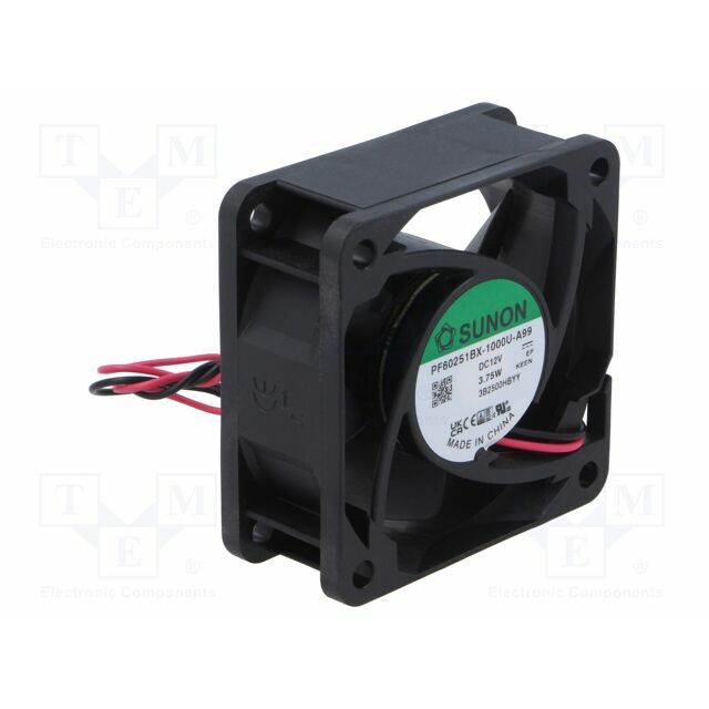 SUNON Fan: DC; 60x60x25mm; axial; 12VDC