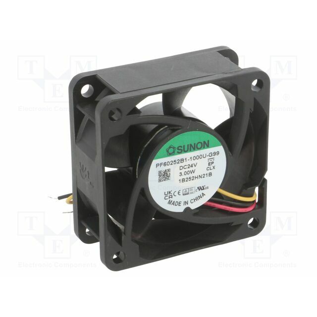 SUNON Fan: DC; 60x60x25mm; axial; 24VDC