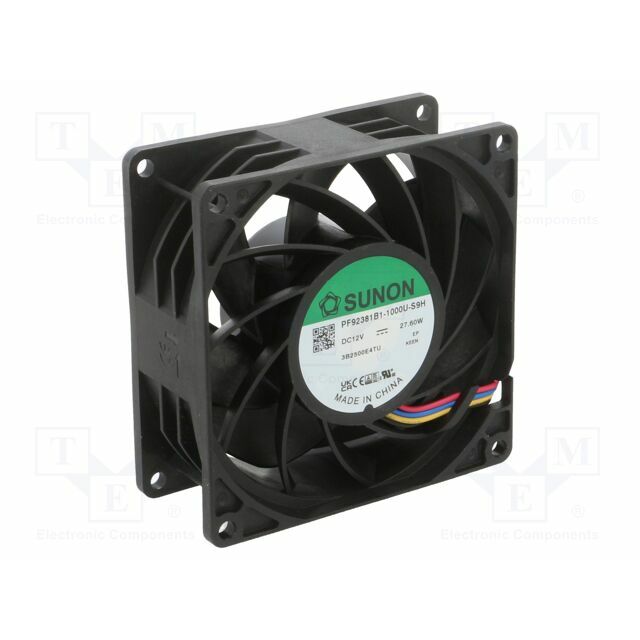 SUNON Fan: DC; 92x92x38mm; axial; 12VDC