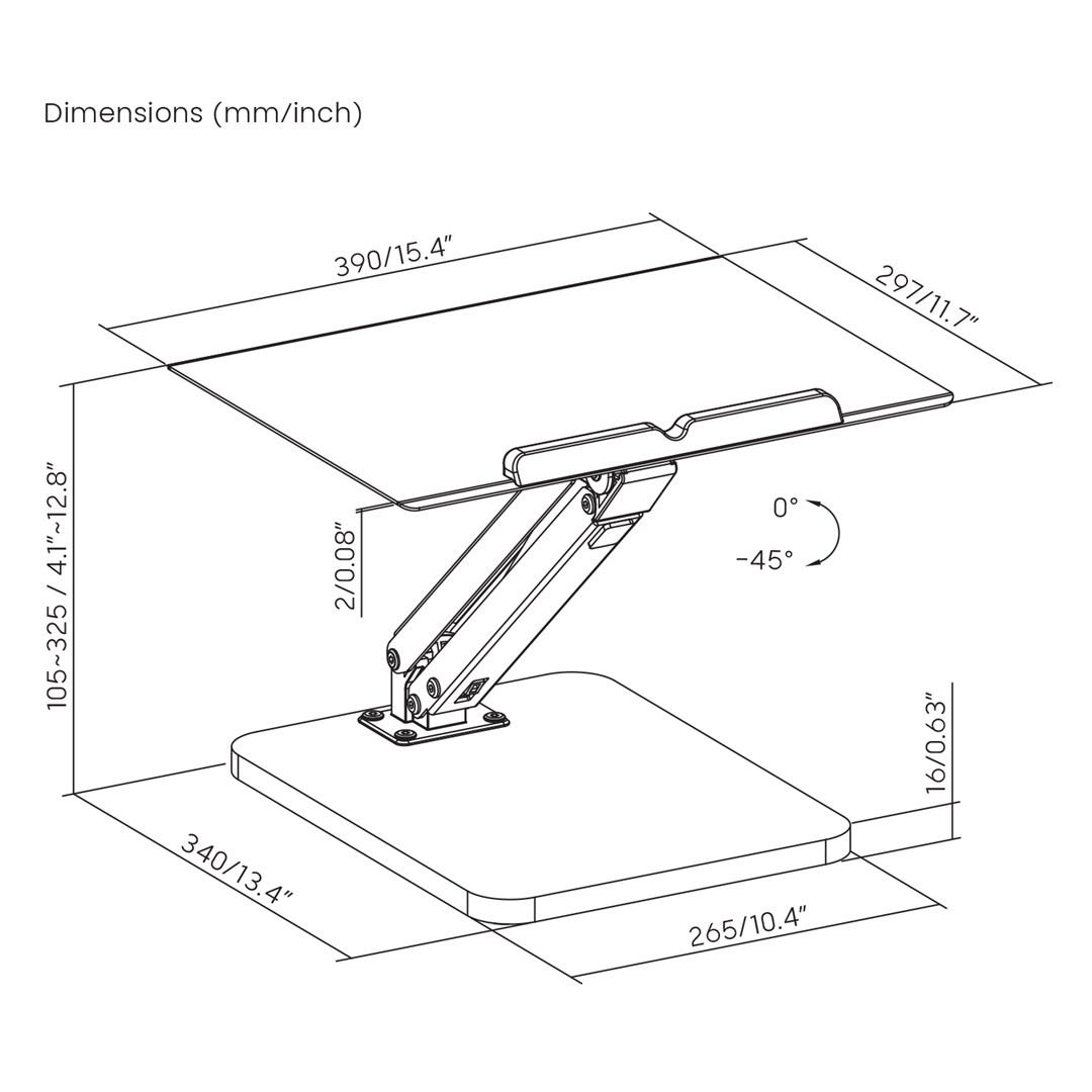 MACLEAN Laptop monitor stand table, MC-493