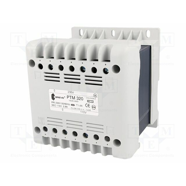 BREVE TUFVASSONS Transformer: mains; 320VA; 230VAC