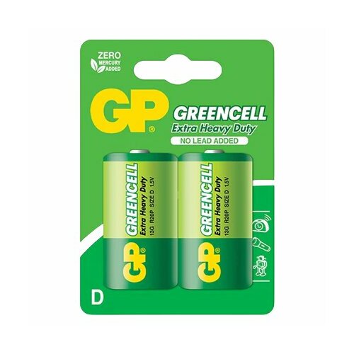 2x GP GREENCELL R20 D cinka
