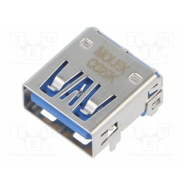 MOLEX Connector: USB A; socket; on