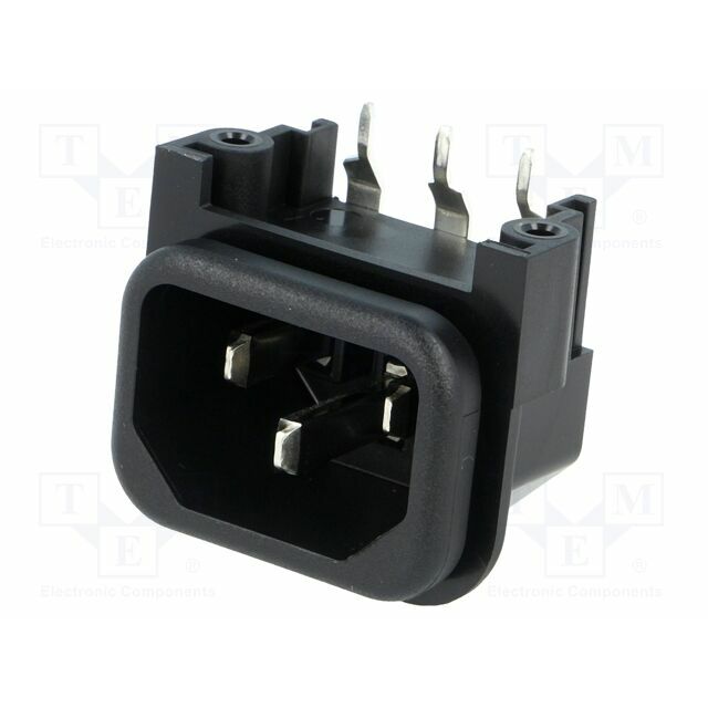 SCHURTER Connector: AC supply; socket; male