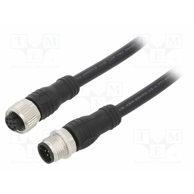 ABB Cable: for sensors; M12; PIN: