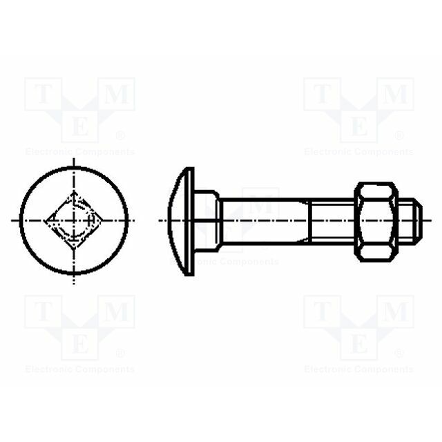 BOSSARD Screw; M6; M6x65; 1; Head: