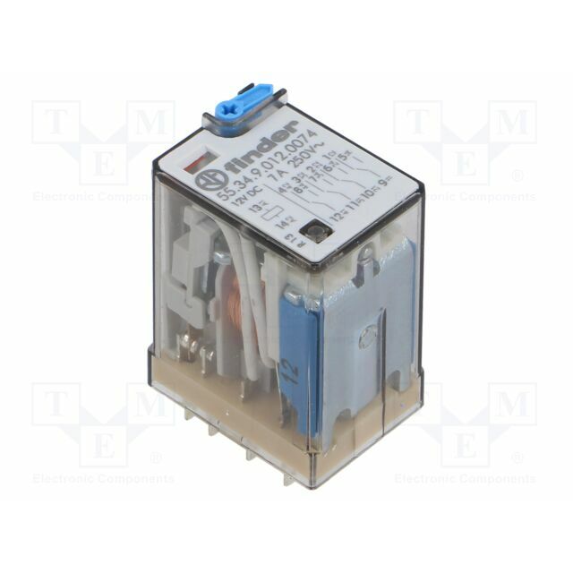 FINDER Relay: electromagnetic; 12VDC; 4PDT; Icontacts