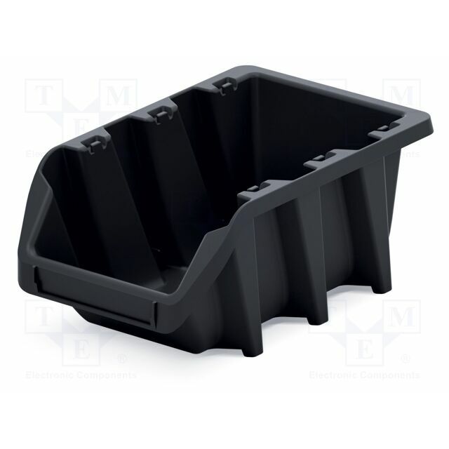 KISTENBERG Container: cuvette; black; long; 160x98x70mm