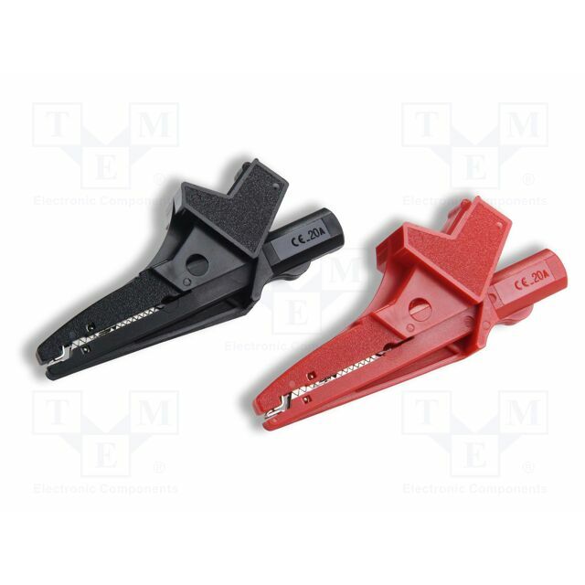 CAL TEST Crocodile clip; 20A; black