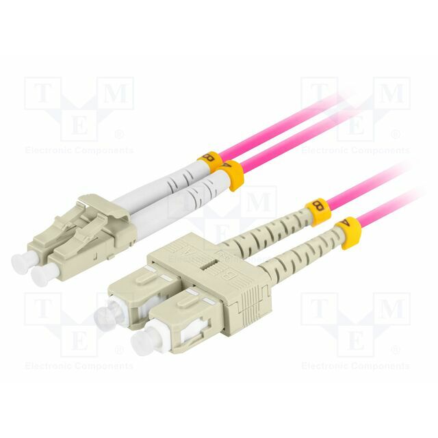 LANBERG Fiber patch cord; OM4; LC/UPC